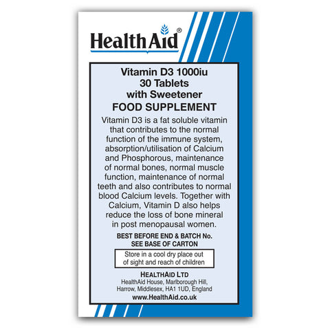 Vitamin D3 1000iu Tablets