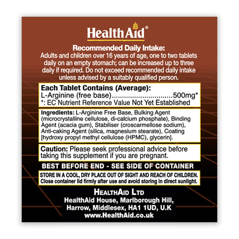 L-Arginine 500mg Tablets