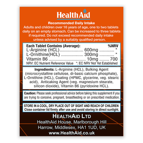 L-Arginine With L-Ornithine 300mg Tablets