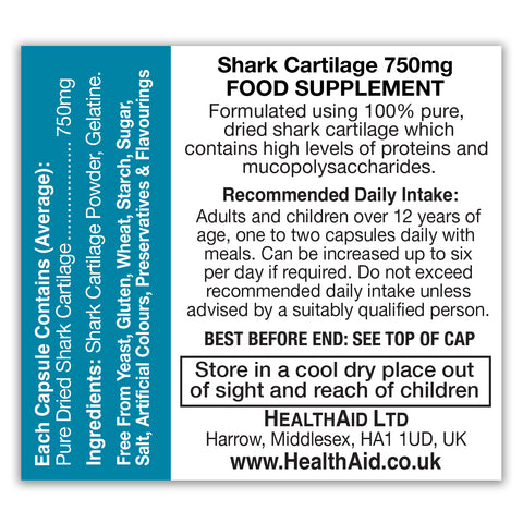 Shark Cartilage 750mg Capsules