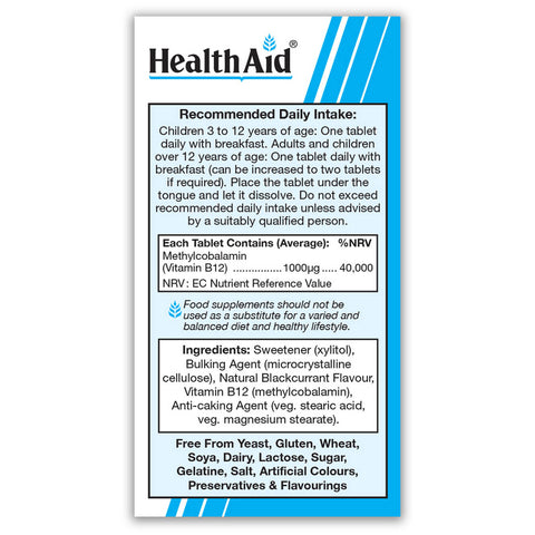 Methylcobalamin Metcobin™ 1000mcg Tablets - HealthAid