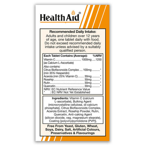 Esterified Vitamin C 1000mg Tablets - HealthAid