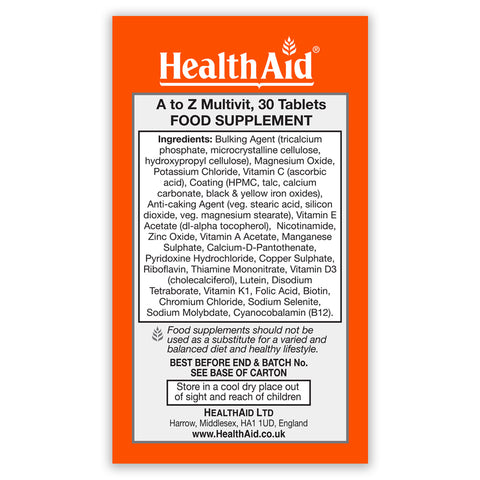 A-Z Multivit No Iron & Iodine Tablets