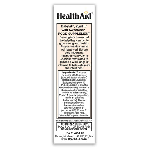 Baby Vit® - Orange Flavour Drops - HealthAid