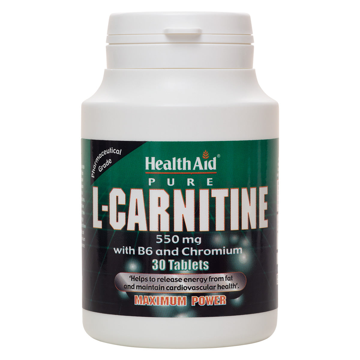 L-Carnitine 550mg + Vitamin B6+ Chromium Tablets HealthAid L-Carnitine 550mg + Vitamin B6+ Chromium Tablets HealthAid