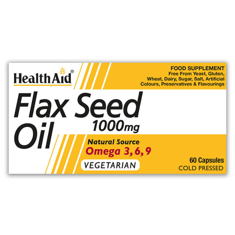 Flaxseed Oil 1000mg 60 Capsules - HealthAid