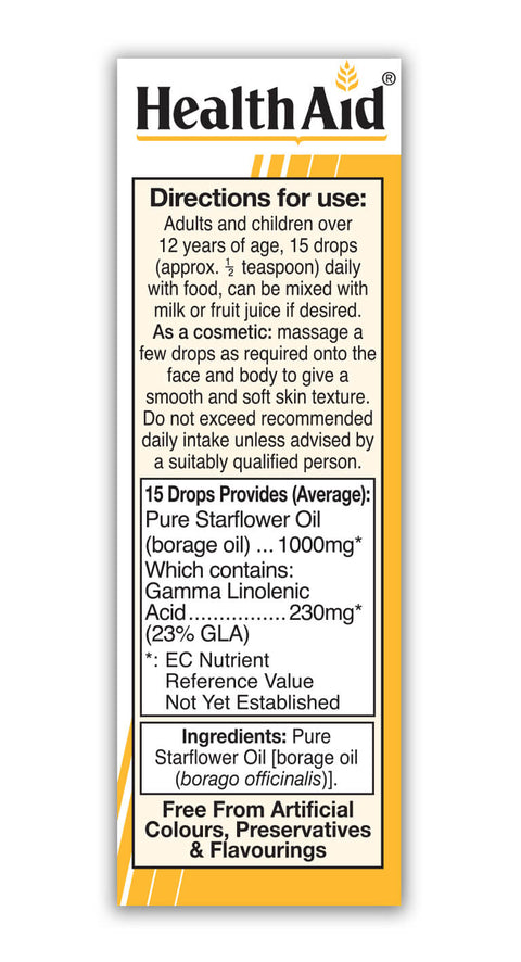 Starflower Oil (23% GLA)  Oil - HealthAid