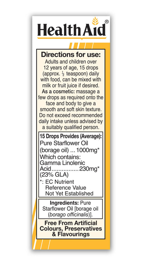Starflower Oil (23% GLA) Oil - HealthAid