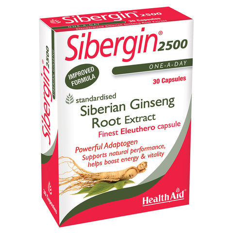 Sibergin 2500 (Siberian Ginseng 2500mg) Capsules - HealthAid