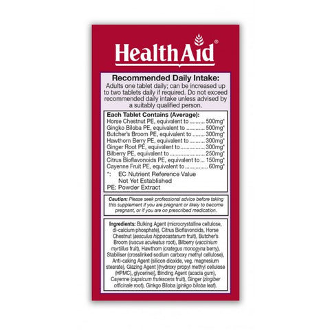 Horse Chestnut, Butchers Broom Complex Tablets - HealthAid