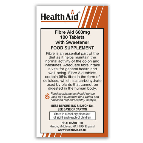 Fibre Aid Tablets 600mg - HealthAid