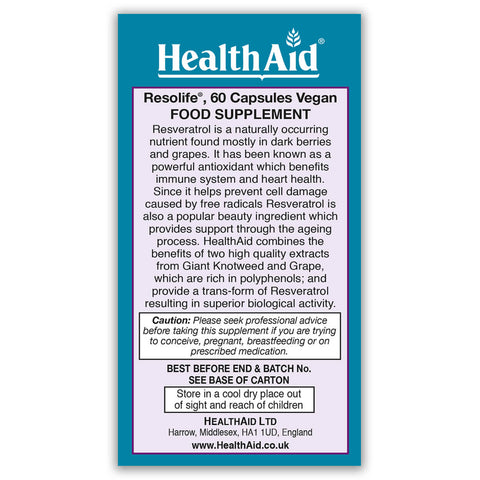 ResolifeĀ® (Resveratrol 250mg) Capsules