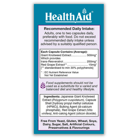 ResolifeĀ® (Resveratrol 250mg) Capsules