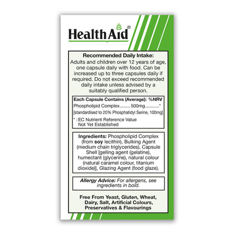 Phosphatidyl Serine 100mg Capsules - HealthAid