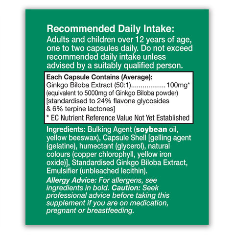 Ginkgo Biloba 5000mg Capsules