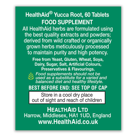 Yucca Root 560mg equivalent Tablets
