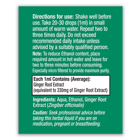 Ginger Root (Zingiber officinale) Liquid