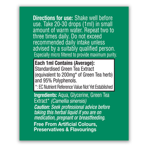 Green Tea (Camellia Sinensis) Liquid