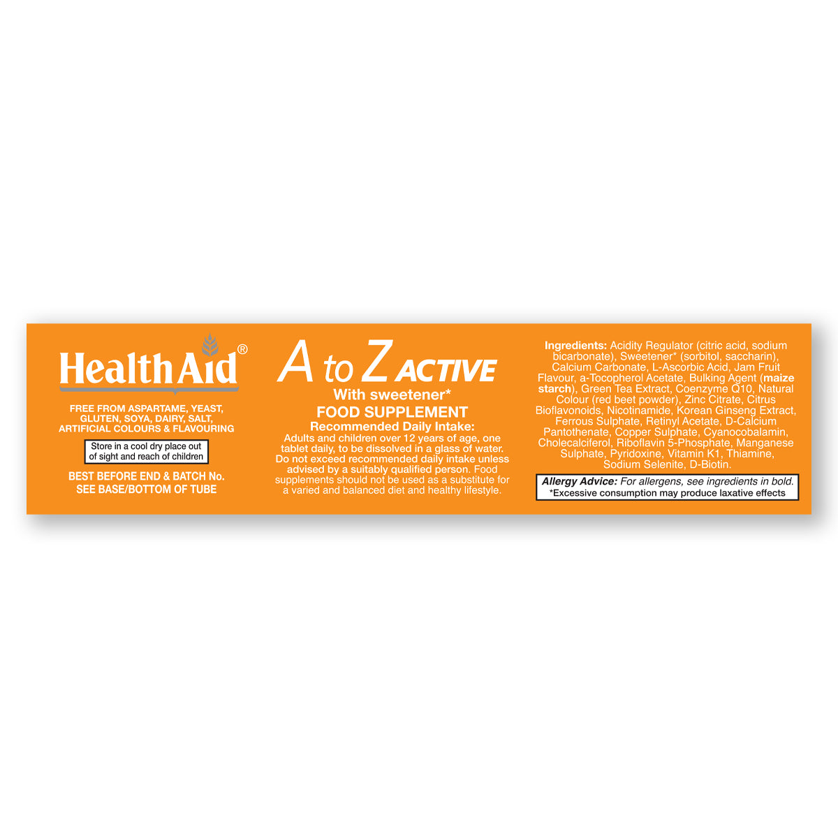 A to Z Active Effervescent Tablets