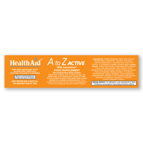 A to Z Active Effervescent Tablets