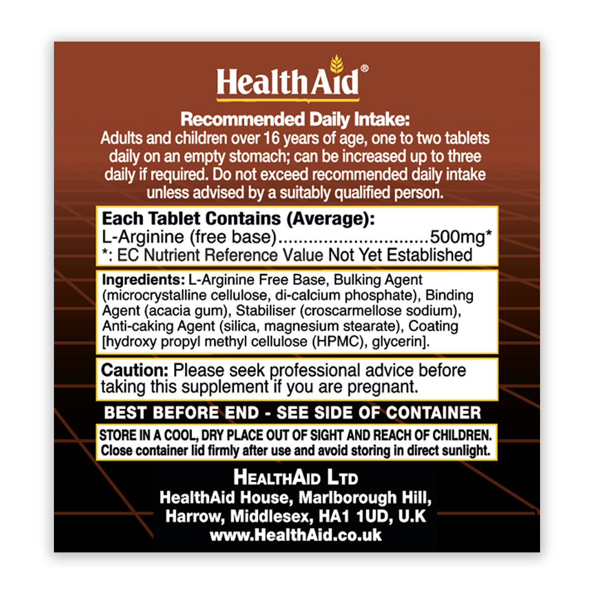 L-Arginine 500mg Tablets