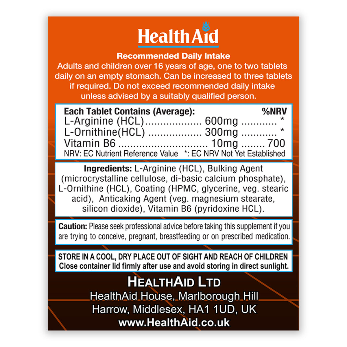 L-Arginine With L-Ornithine 300mg Tablets