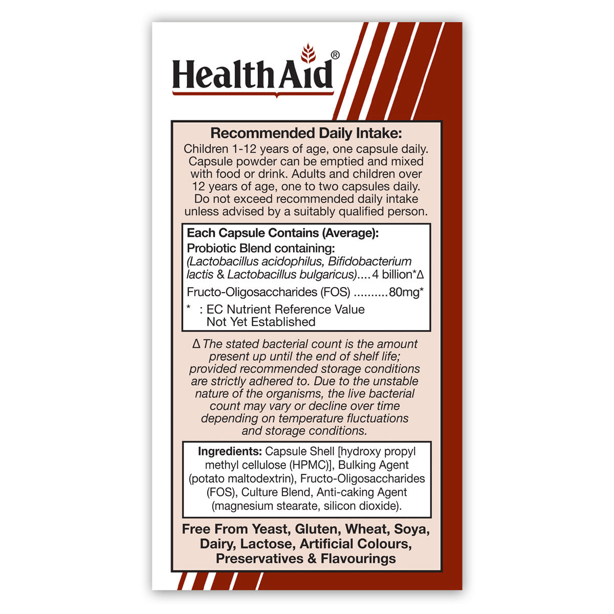 Acidophilus Plus 4 Billion Vegicaps