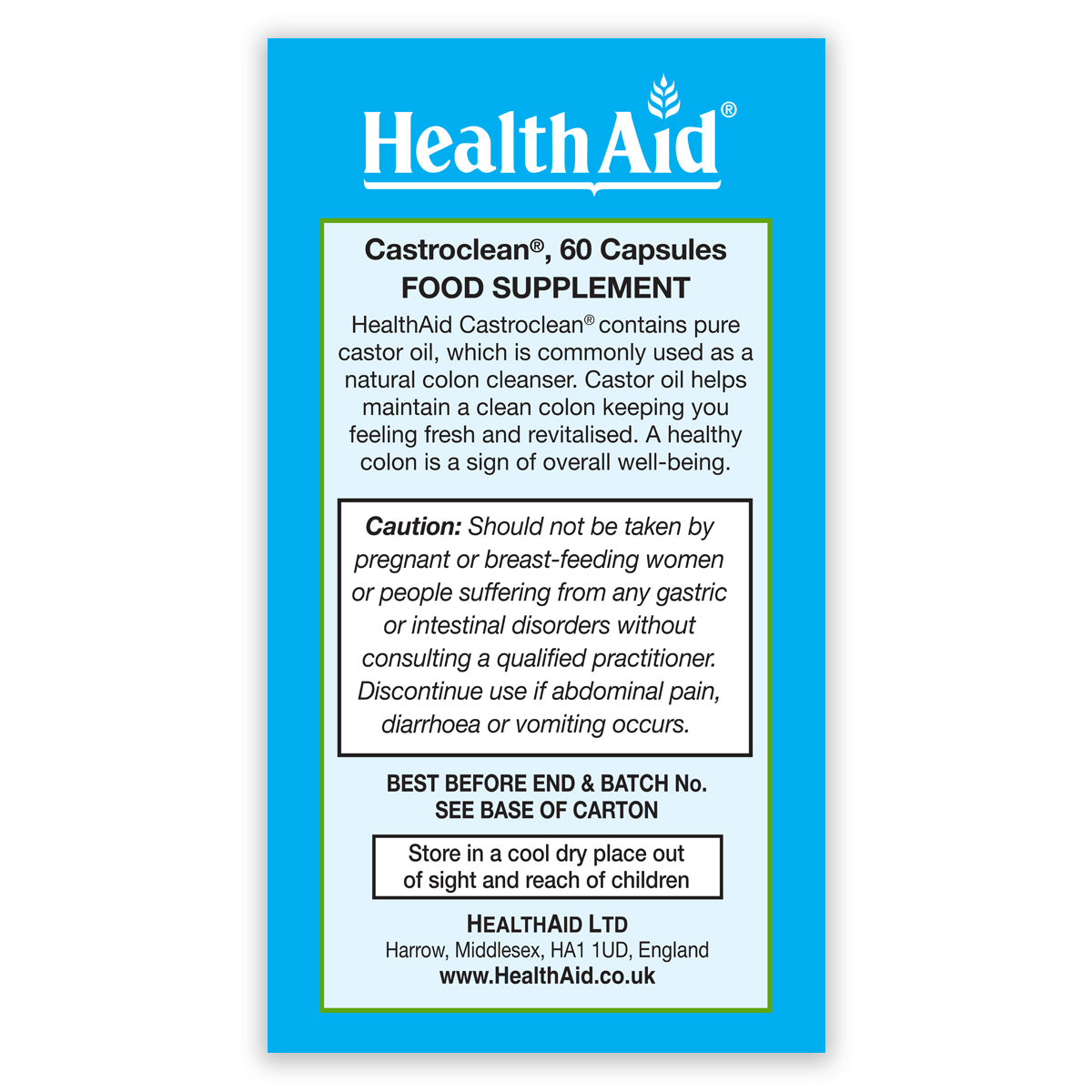 Castroclean (Castor Oil) 700mg Capsules