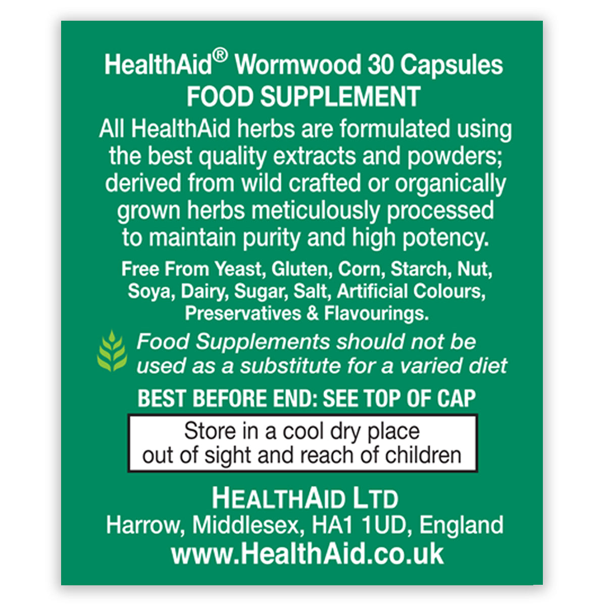 Wormwood 350mg Vegicaps