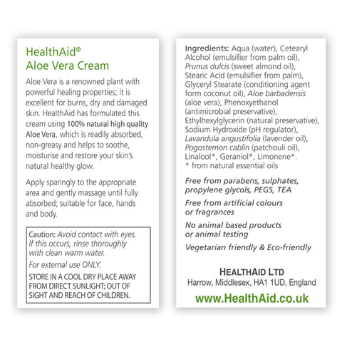 Aloe Vera High Potency Cream