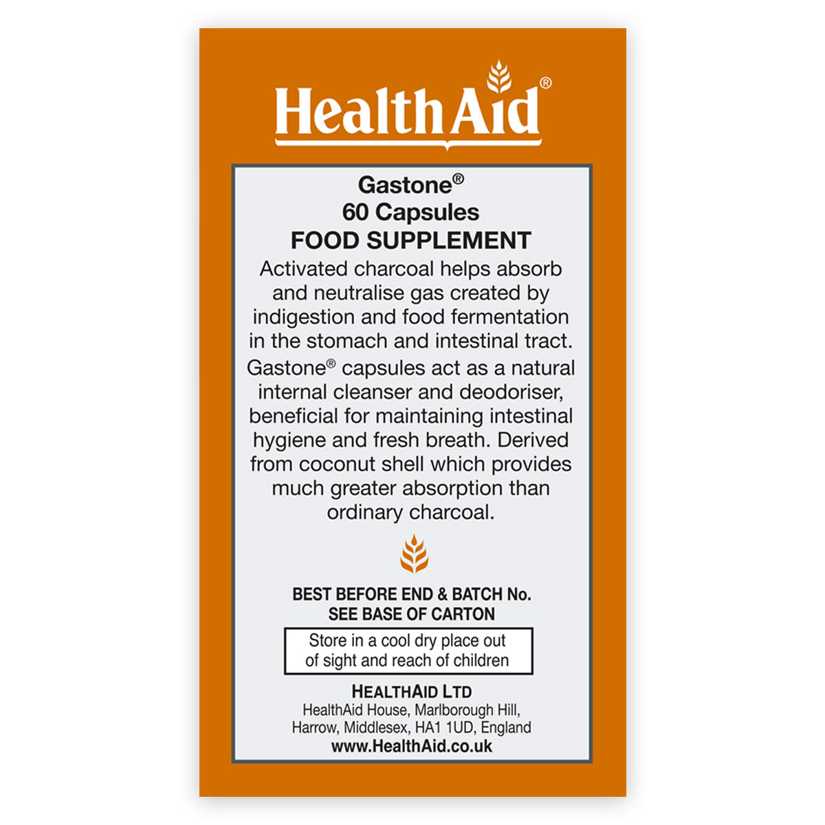 Gastone (Activated Charcoal) Capsules