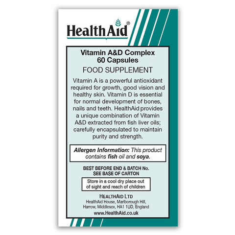 Vit A & D Complex Capsules - HealthAid