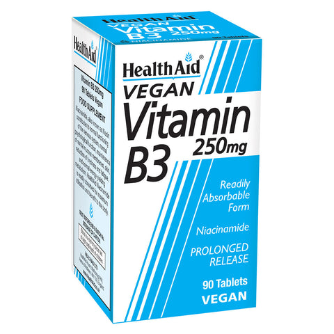 Vitamin B3 (Niacinamide) 250mg Tablets - Prolonged Release - HealthAid