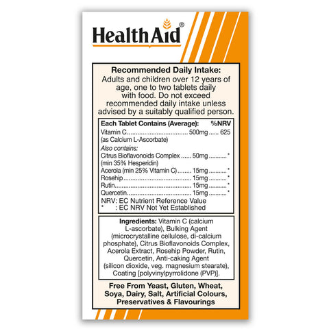Esterified Vitamin C 500mg Tablets - HealthAid