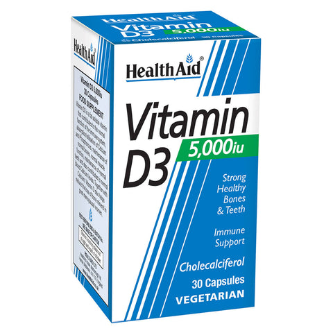 Vitamin D3 5000iu Vegicaps - HealthAid