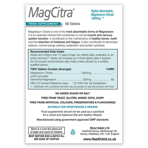 Magcitra® (Elemental Magnesium) - HealthAid