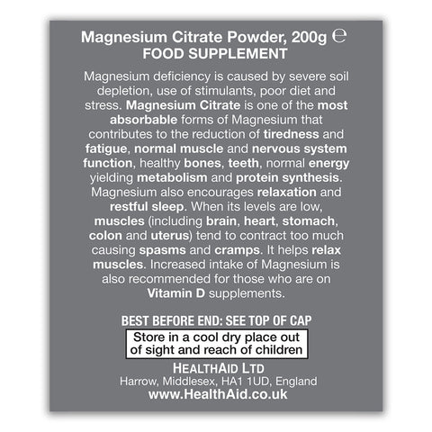 Magnesium Citrate Powder