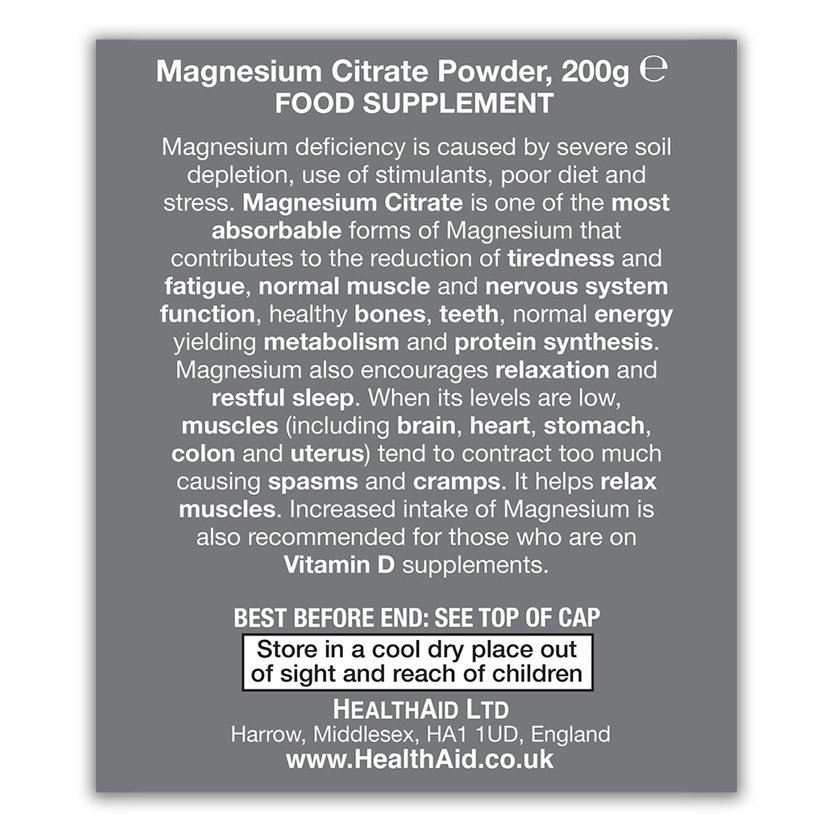 Magnesium Citrate Powder