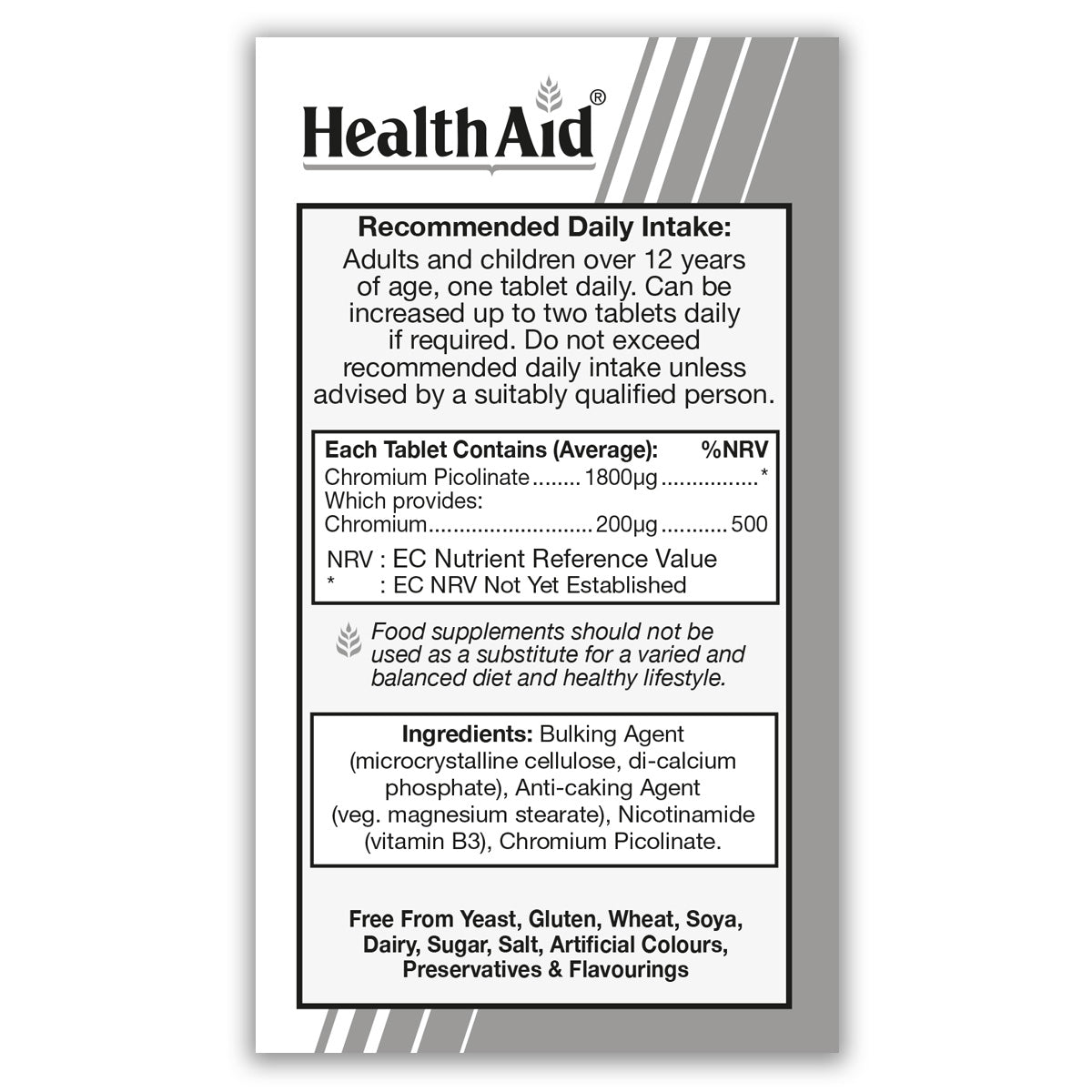 Chromium Picolinate 200ug Tablets