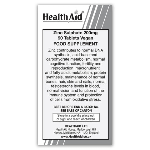 Zinc Sulphate 200mg Tablets