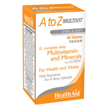 A to Z Multivit Tablets, Energy, Immunity, Brain Health | HealthAid ...