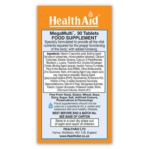 Mega-Multi Tablets - HealthAid