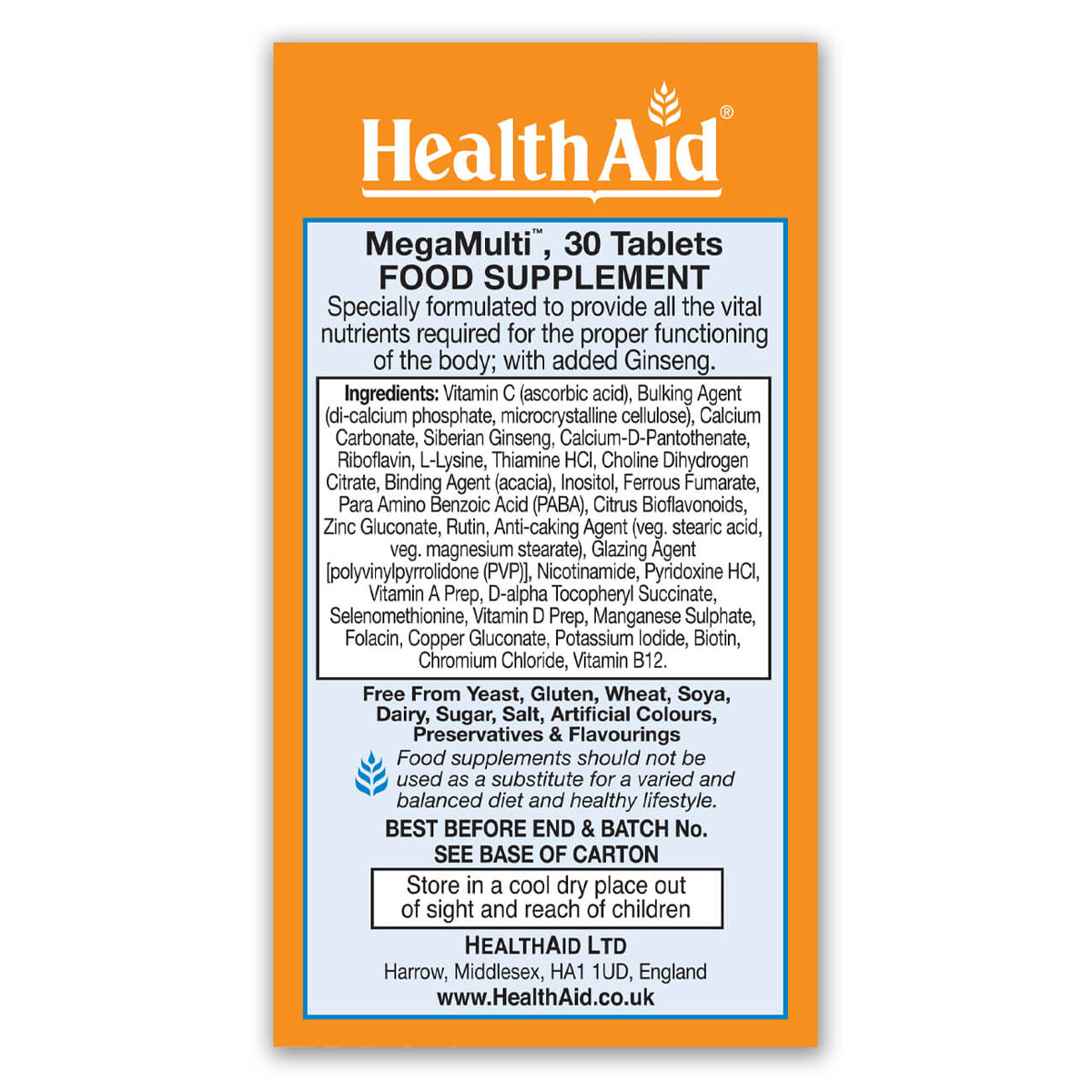 Mega-Multi Tablets - HealthAid