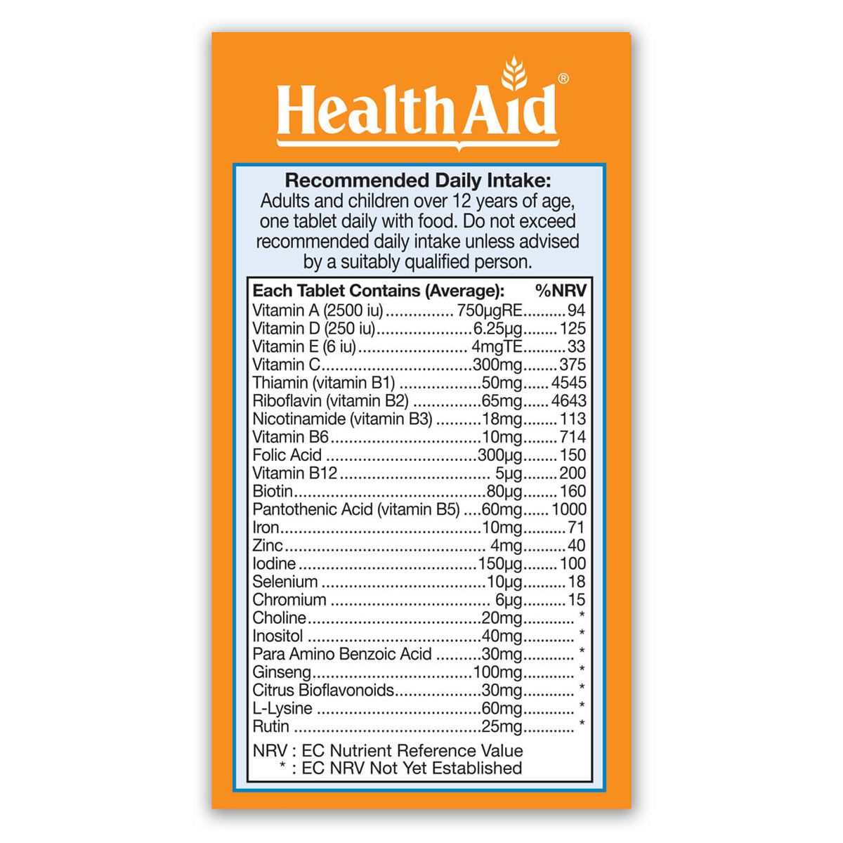 Mega-Multi Tablets - HealthAid