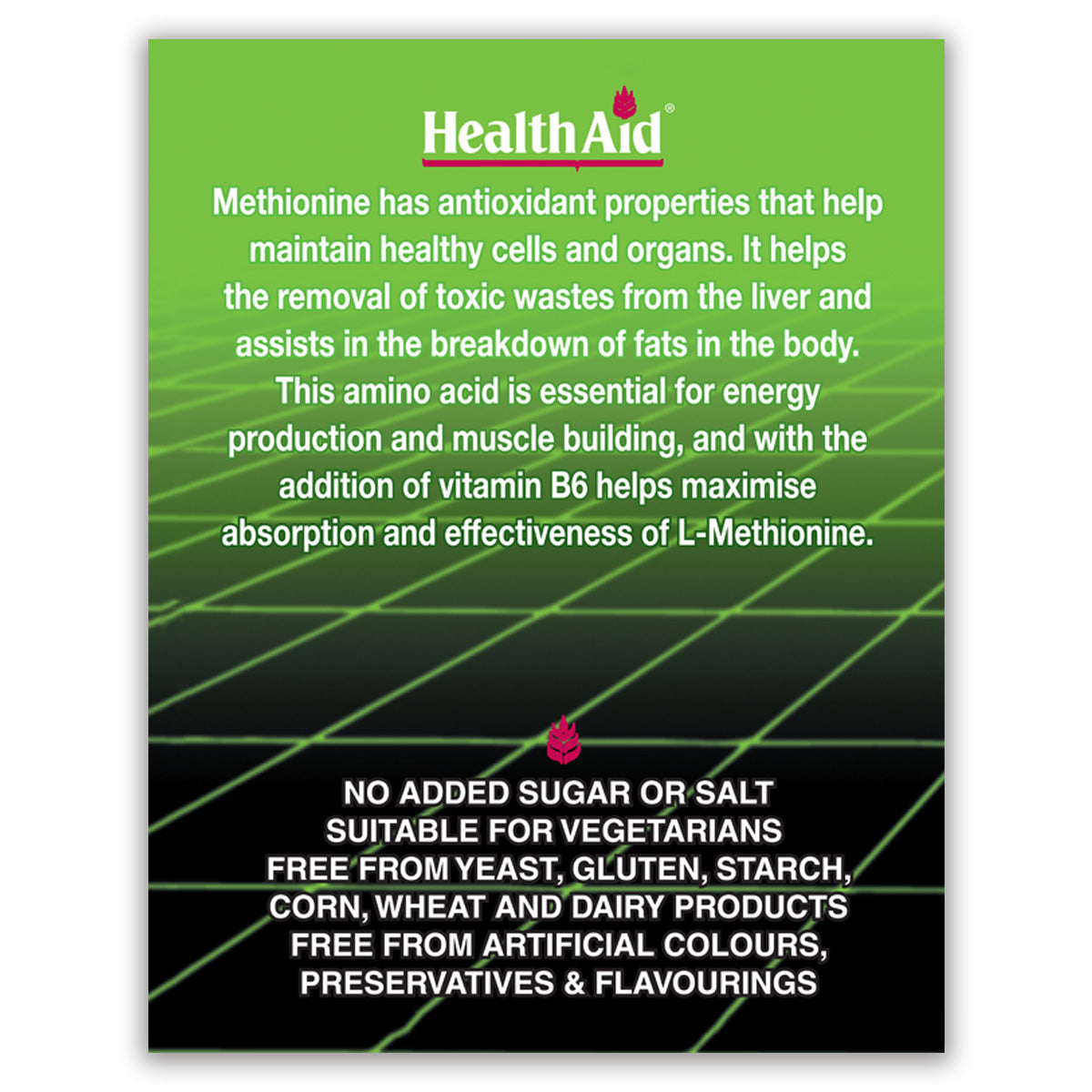 L-Methionine 550mg + Vitamin B6 Tablets