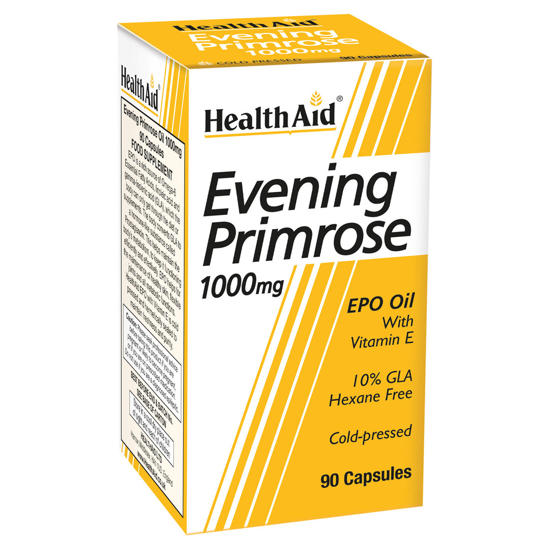 Evening Primrose Oil 1000mg + Vitamin E Capsules HealthAid®