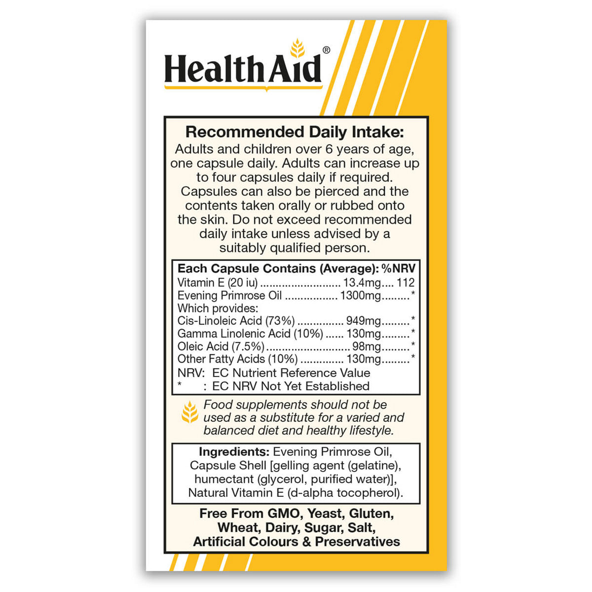 Evening Primrose Oil 1300mg Capsules