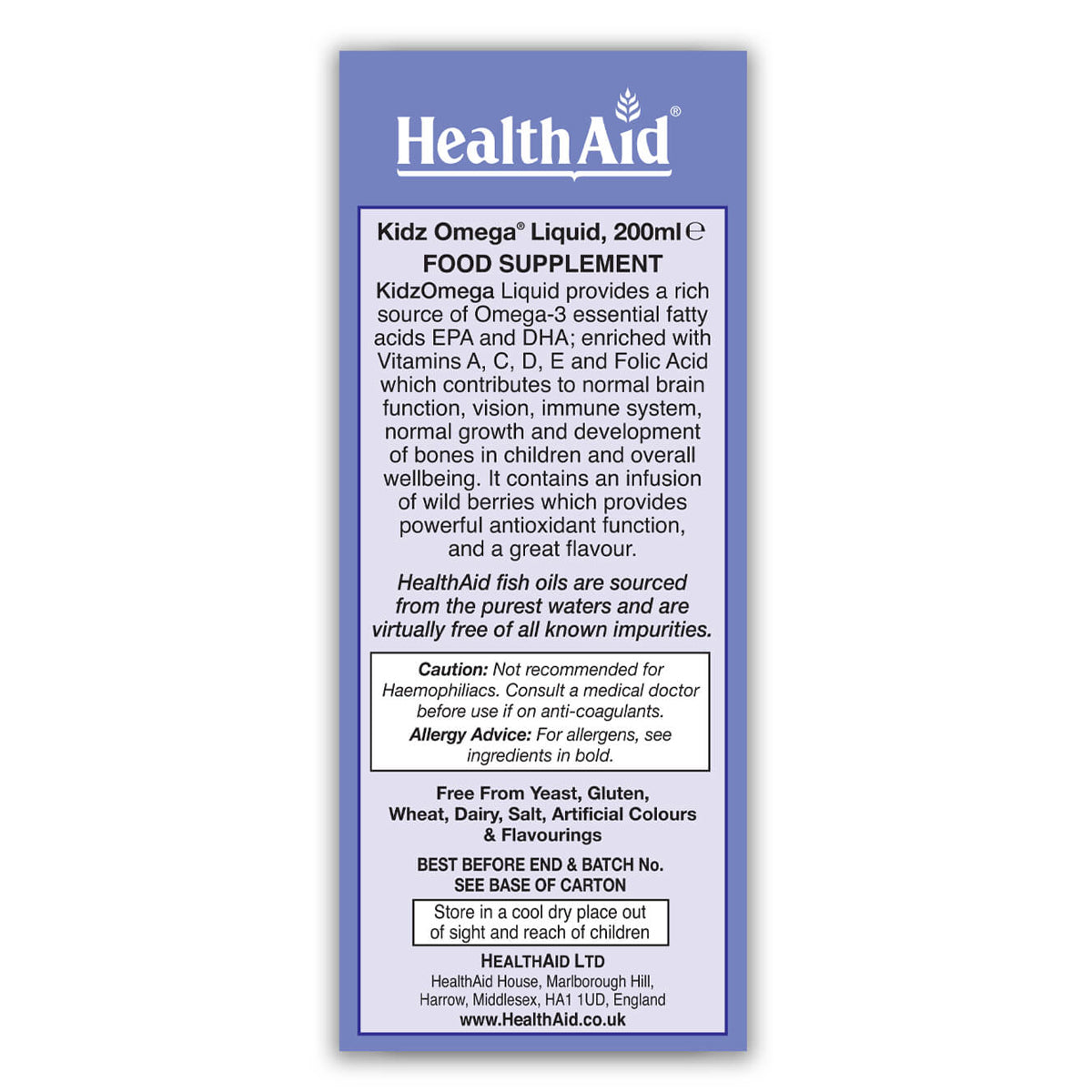 Kidz Omega Liquid - HealthAid