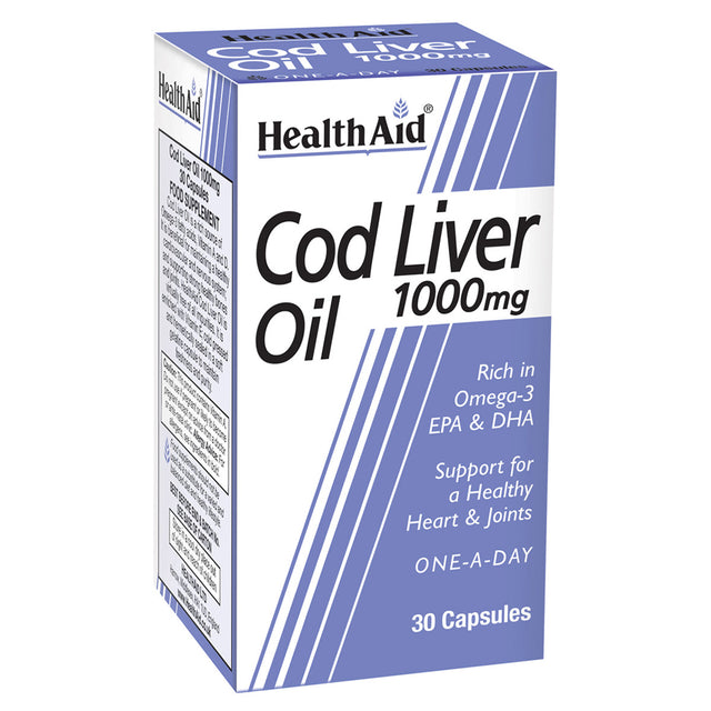 HealthAid Cod Liver Oil 1000mg Vegicaps
