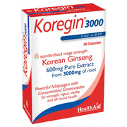 Koregin® 3000 (Korean Ginseng) Capsules - HealthAid